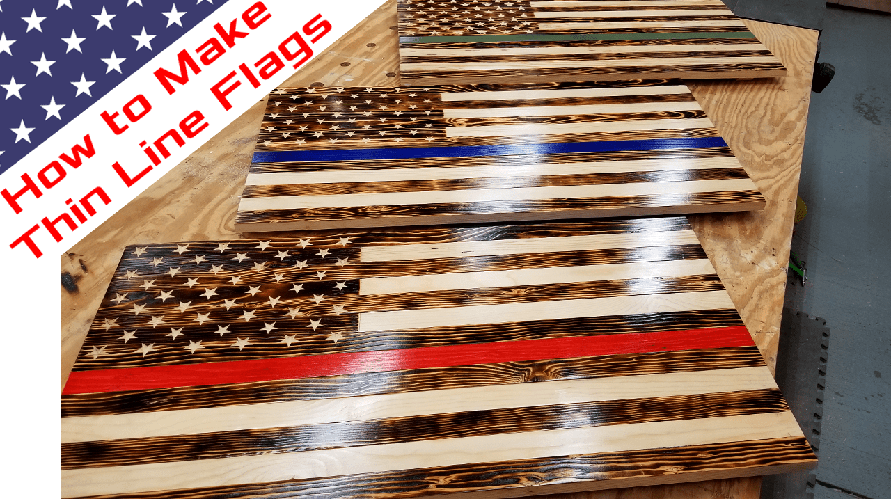 Wood Burned Thin Line Flag - DIYTyler, image size:1280x720